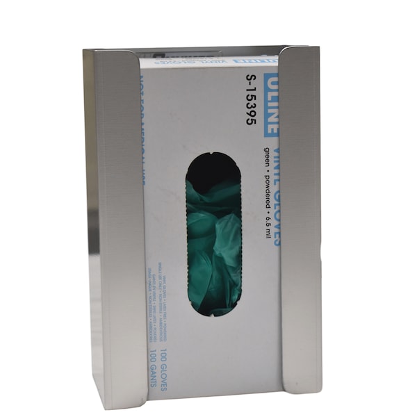 Light Weight Aluminum Glove Box Dispenser Holds Gloves, Masks, Wipes, 6.25 in. x 10 in. x 3.5 in.